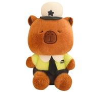 KUKUShining Police Capybara Plush, Cute Stuffed Animal Doll Bee Capybaras Hugging Pillows Plushies Toy Gift for Kids Cuddling(Green)