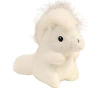 KUKUShining Pony Plush, Realistic Soft Cuddly Stuffed Animal Doll with Fluffy Tail Kawaii Horse Plushie Toy for Kids Girlfriends(White)