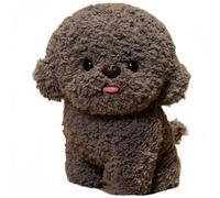 KUKUShining Poodle Plush, Soft Cuddly Stuffed Animal Puppy Doll Realistic Standing Dog Plushie Toys Gift for Kids Boys Girls(Grey,20cm/7.8in)