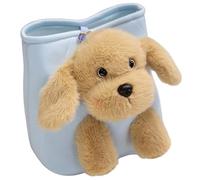 KUKUShining Puppy Bag Plush, Soft Puppy Carrier Stuffed Animal Doll Plushies Toy On-The-go Companions Gift for Childrens(Brown)