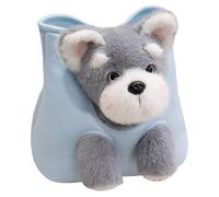 KUKUShining Puppy Bag Plush, Soft Puppy Carrier Stuffed Animal Doll Plushies Toy On-The-go Companions Gift for Childrens(Grey)