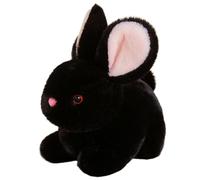 KUKUShining Rabbit Plush, Cuddly Soft Bunny Stuffed Animal Lying Down Long Eared Plushie Toy for Children Girls Boys Cuddling Playing(Black,30cm/11.8in)