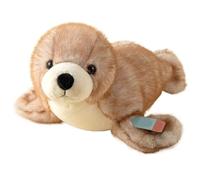 KUKUShining Seal Plush, Cute Stuffed Animal Doll Plushies Toy Soft Snuggly Playtime Companions for Bedroom Car Office Decor(Brown,30cm/11.8in)