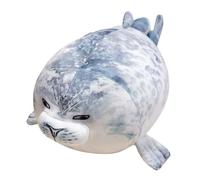 KUKUShining Seal Plush Toy, Chubby Stuffed Animal Pillow Soft Cuddly Sea Lion Plushies Doll Ocean Companions for Playing(Blue,40cm/15.7in)