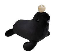 KUKUShining Seal Plush Toy, Cuddly Stuffed Animals Dolls Kawaii Cartoon Plushie for Gift Boys Kids Girls Birthday(Black)