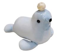 KUKUShining Seal Plush Toy, Cuddly Stuffed Animals Dolls Kawaii Cartoon Plushie for Gift Boys Kids Girls Birthday(Blue)