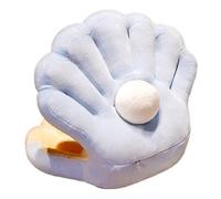 KUKUShining Shell Plush Pillow, Soft Seashell Throw Pillows Decorative Shell Shaped Cushion Cute Ocean Plushies Toy for Sofa Bed(Blue)