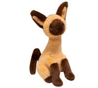 KUKUShining Siamese Cat Plush, Simulation Soft Cats Stuffed Animal Pet Lifelike Cuddly Kitten Plushie Toy for Kids Girls Boys(Brown)
