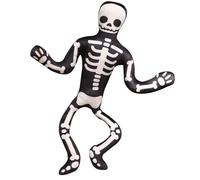 KUKUShining Skeleton Plush Pillow, Soft Stuffed Decorative Throw for Gift Party Home Sofa Couch Bed Indoor Halloween Decor(Black A,40cm/15.7in)