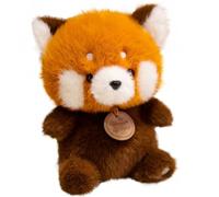 KUKUShining Small Animals Plush Toy, Cute Capybara Soft Stuffed Fox Dolls Pillow Desktop Plushie for Baby Brithday Kids Accompany(Red panda)