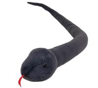 KUKUShining Snake Plush Toy, Realistic Cartoon Stuffed Animal Dolls Soft Cuddly Plushie for Kids Birthday Adults Sofa(Black,100cm/39.4in)