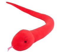 KUKUShining Snake Plush Toy, Realistic Cartoon Stuffed Animal Dolls Soft Cuddly Plushie for Kids Birthday Adults Sofa(Red,100cm/39.4in)