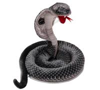 KUKUShining Snake Plush Toy, Realistic Stuffed Animal Dolls Soft Cartoon Cuddly Plushie for Birthday Adults Sofa(Black A,115cm/45.27in)
