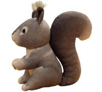KUKUShining Squirrel Plush, Cuddly Soft Stuffed Animal Doll Simulation Sitting Squirrels Plushie Toys Gift for Kids Boys Girls(Grey)