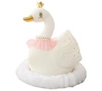 KUKUShining Swan Plush, Soft Princess Swans Stuffed Animal Doll with Crown Cute Plushies Toys for Christmas Birthday Gift