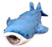 KUKUShining Whale Plush, Soft Cuddly Stuffed Animal Shark Throw Pillow Big Fish Doll Sea Creatures Plushie Toy Birthday Gift for Childrens(Blue,55cm/21.65in)