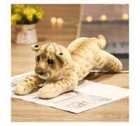 KUKUShining Wild Animal Plush Toy, Soft and Realistic Stuffed Animal Cuddly Toy Leopard, Tiger, Lion Doll for Kids and Wildlife Enthusiasts(Lion,39cm/15.4in)