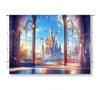 KUKUSOUL 7x5ft Castle Photo Backdrop Girls Fairy Tale Birthday Backdrop Dream Palace Background Baby Shower Girls Birthday Photo Props KUBSJ008