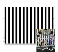 KUKUSOUL 8x6ft Black and White Vertical Stripe Background Baby Photography Backdrop Newborn Photo Studio Photo Booth Party Decor Wall Hanging Photography Accessories KU239