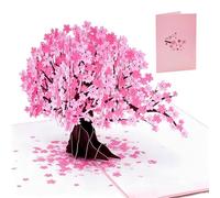 KUKUTrue® 3D Cherry Blossom Tree Card, Valentines Card, Pop Up Cards, Folded Pop-Up Design with Stunning Pink 3D Tree, Greeting Cards, Romantic Greeting to Express Love and Affection