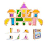 KUKUTrue® Montessori Toy 1 2 3 Years, Wooden Blocks, Toddler Games, Colour Blocks, Spatial Awareness, Gift 1-3 Kids Boys Girls