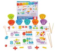 KUKUTrue Montessori Toy 3 4 5 Years, Math Counting Learning Toy, Games from 3 Years, Motor Skills Toy, Educational Game, Fine Motor Skills, Hand-Eye Coordination, Gift 3-5 Years Children Boys Girls