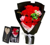 KUKUTrue® Preserved Red Roses in Black Gift Box with Heart Cutout Window, Forever Flowers, Artificial Roses, Valentines Gifts for Wife, Valentines Gifts for Her