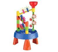 KUKUTrue Toy for 3 4 5 6 7 8 Year Olds, Waterwheel Funnel Beach Table, Sand and Water Table, Outdoor Water Play, Hands-on Ability, Hand-eye Coordination, Gift 3-8 Kids Boys Girls