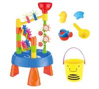 KUKUTrue® Toy for 3 4 5 6 7 8 Years, Waterwheel Funnel Beach Table, Sand and Water Table, Outdoor Water Play, Hands-on Ability, Hand-eye Coordination, Gift for Kids Boys Girls Aged 3-8