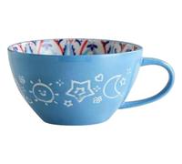 KUKUUU 17.63 Oz Coffee and Tea Mug for Kitchen, Tea, Milk, Coffee, Cereal (Color : Bohemian Blue Rhyme)
