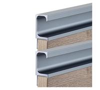KUKUUU 2 Packs Hidden G-Shape Closet Handle Finger Edge Drawer Pull Knobs(Gray,500mm)