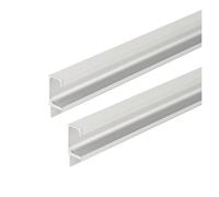 KUKUUU 2 Packs Hidden G-Shape Closet Handle Finger Edge Drawer Pull Knobs(Silver,300mm)