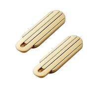 KUKUUU 2 Pcs Cabinet Drawer Pulls Handle Door Knobs(Gold,L)