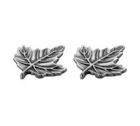 KUKUUU 2 Pcs Cabinet Leaf Shaped Drawer Pull Handles Dresser Closet Handle(Cobalt Nickel,Single Hole D)