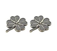 KUKUUU 2 Pcs Cabinet Leaf Shaped Drawer Pull Handles Dresser Closet Handle(Vintage Bronze,Single Hole C)