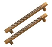 KUKUUU 2 Pcs Cupboard Handles Furniture Wardrobe Pull Knobs Hardware(Hole Distance 128mm)