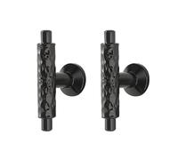 KUKUUU 2 Pcs Drawer Pulls Handle Cabinet Cupboard Knobs Hardware(Black,T-Single Hole)
