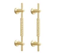 KUKUUU 2 Pcs Drawer Pulls Handle Cabinet Cupboard Knobs Hardware(Copper,Hole Pitch 256mm)