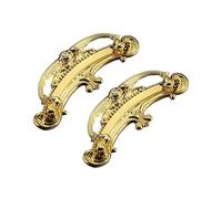 KUKUUU 2 Pcs Drawer Pulls Kitchen Cupboard Handles Cabinet Door Handles Furniture Handle Decorative(Gold,Hole Distance 65mm)