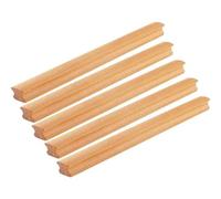 KUKUUU 5 Pack Cabinet Drawer Pulls Wooden Handle Door Pull Drawer Knob Furniture Cupboard Fitting (Size : Hole Distance 384mm)