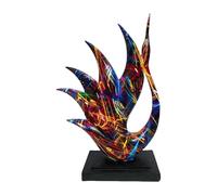 KUKUUU Abstract Statue Swan Ornaments Crafts Home Living Room Office Decoration (Colorful)