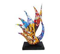 KUKUUU Abstract Statue Swan Ornaments Crafts Home Living Room Office Decoration(Graffiti)