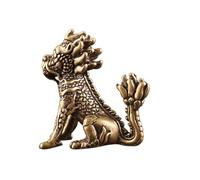 KUKUUU Brass Kirin Ornament Collectible Home Desktop Decor