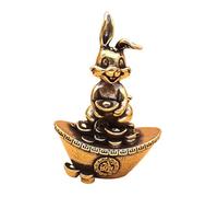 KUKUUU Brass Rabbit Ornament Bunny Statue Home Office Desk Decoration