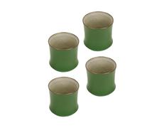 KUKUUU Ceramic Tea Cups Stackable Bamboo Tea Cup Set