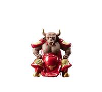 KUKUUU Ceramic Tea Pet Cow Statue Home Desktop Decoration Crafts(12.5x10cm)