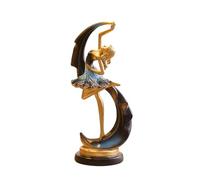 KUKUUU Dancing Girl Statue Art Figurine Living Room Bedroom Book Shelf Decoration(A)