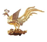 KUKUUU Desktop Decoration Statue Sculpture Lucky Long Tail Phoenix Bird Figurine Home Decoration Good Luck