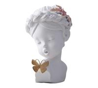 KUKUUU Girl Kissing Butterfly Angel Figurine Sculptures Statue