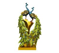 KUKUUU Home Decoration Art Statue Gifts Resin Peacock Statue Sculpture Creative Ornament Home Decorative Desktop Figurine For Living Room Office Table Decor Gift (Color : A)